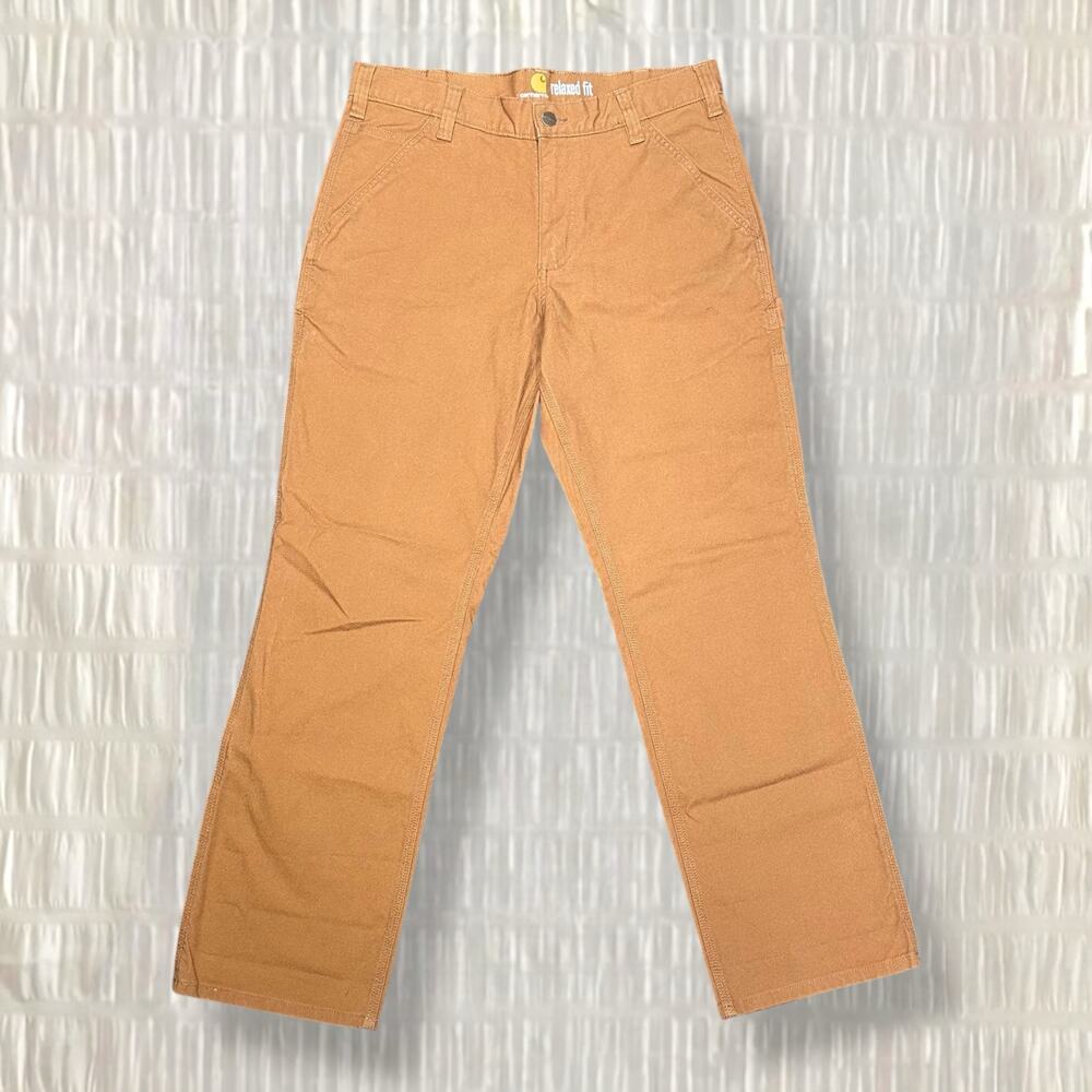 Carhartt Relaxed Fit Tan Canvas Work Pants Men’s 32x30